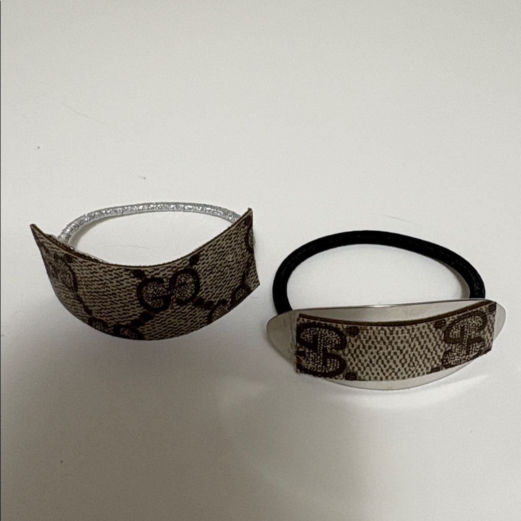 2 Pcs Brand New Gucci Upcycled Hair Tie